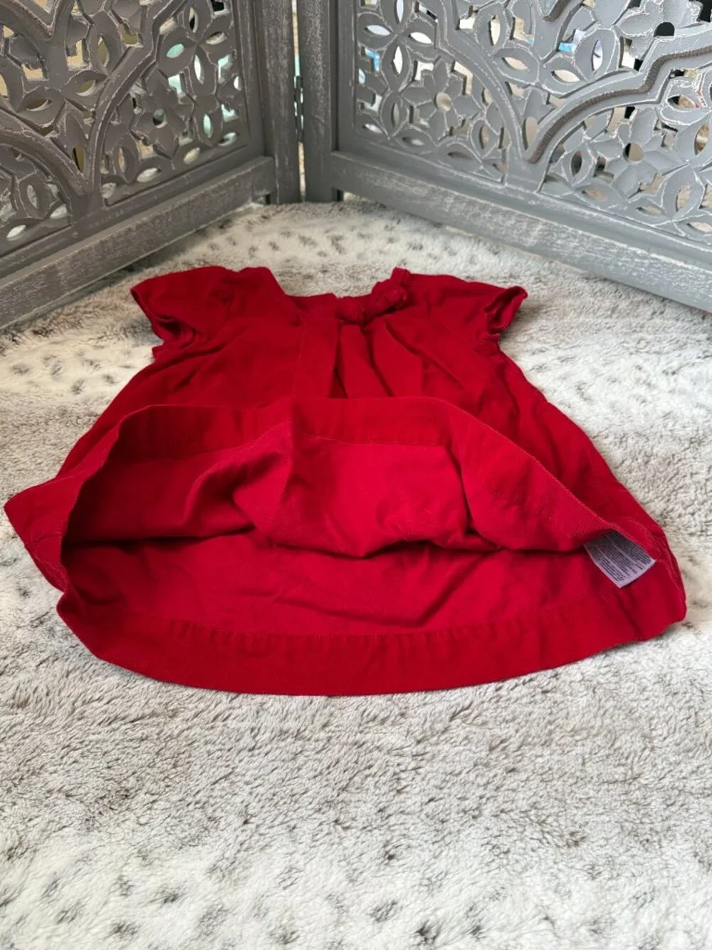 Baby GAP red corduroy dress girls 12-18 months formal glam holiday party winter